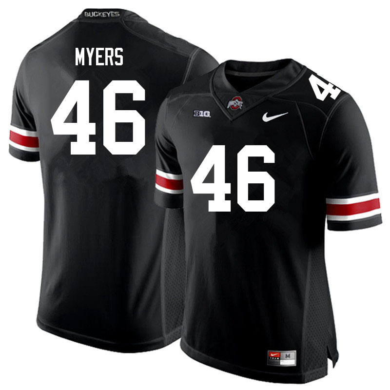 Men #46 Elias Myers Ohio State Buckeyes College Football Jerseys Sale-Black